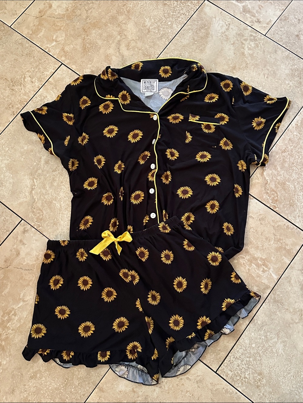 Sunflower 2 Piece Pajama Set
